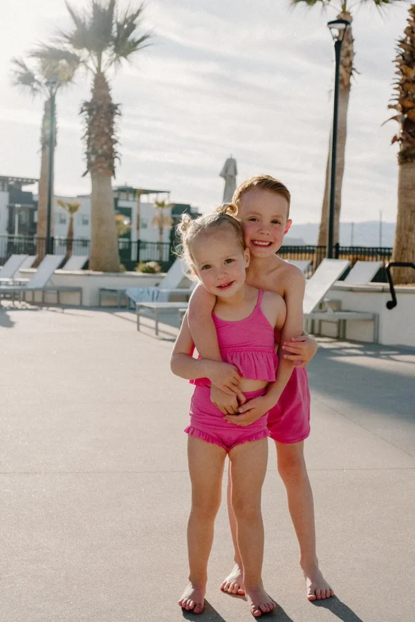 Ribbed Azalea Pink | Mini All Ruffled Up Bottoms