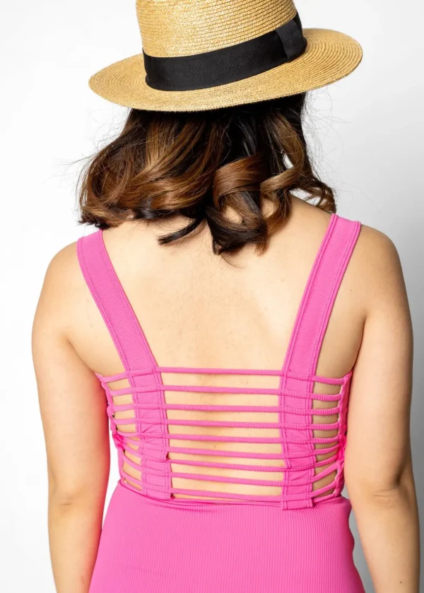 Ribbed Azalea Pink | Original Latter-Back Top