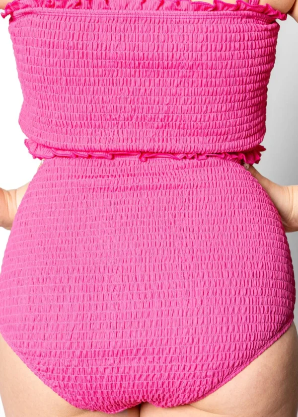 Ribbed Azalea Pink | Smocked Bottoms