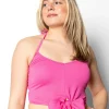 Ribbed Azalea Pink | Tied-Up Top