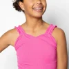 Ribbed Azalea Pink | Youth Ripple Top