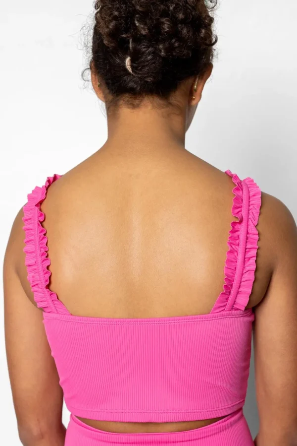 Ribbed Azalea Pink | Youth Ripple Top