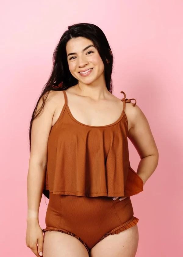 Ribbed Caramel | All Ruffled Up Bottoms