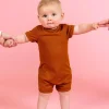 Ribbed Caramel | Baby Shorties Rashguard (Unisex)