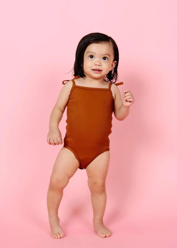 Ribbed Caramel | Baby Simply One-Piece