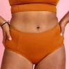 Ribbed Caramel | Mid-Rise Bottoms
