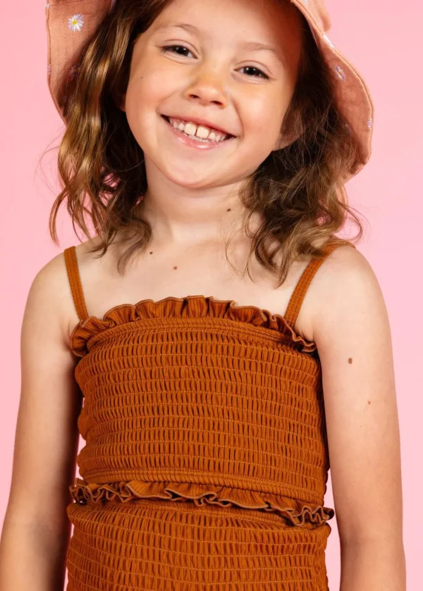 Ribbed Caramel | Mini Bandeau Top
