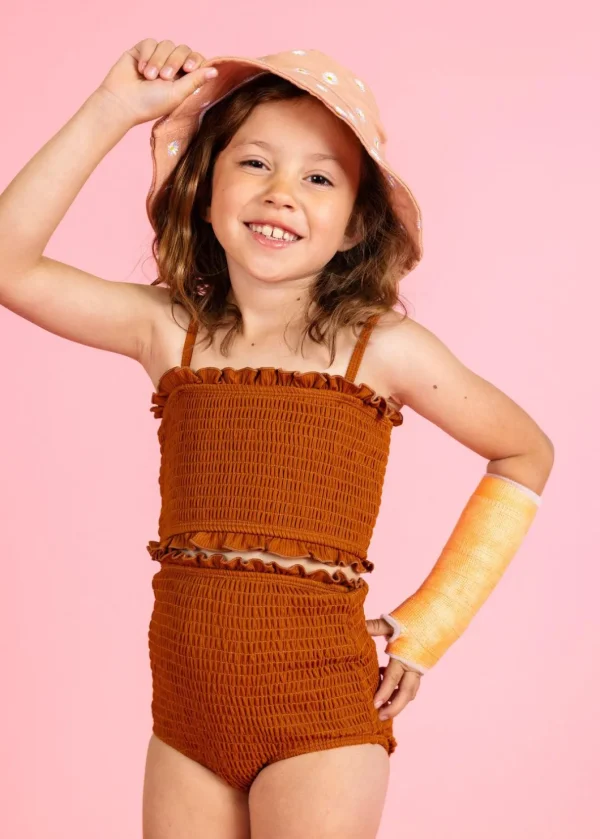 Ribbed Caramel | Mini Bandeau Top