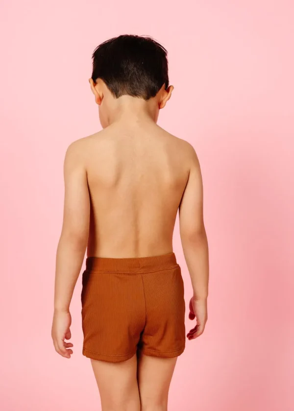 Ribbed Caramel | Mini Euro Shorts