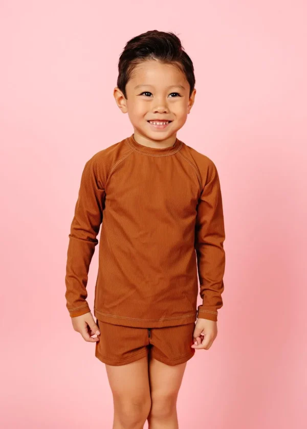 Ribbed Caramel | Mini Euro Shorts