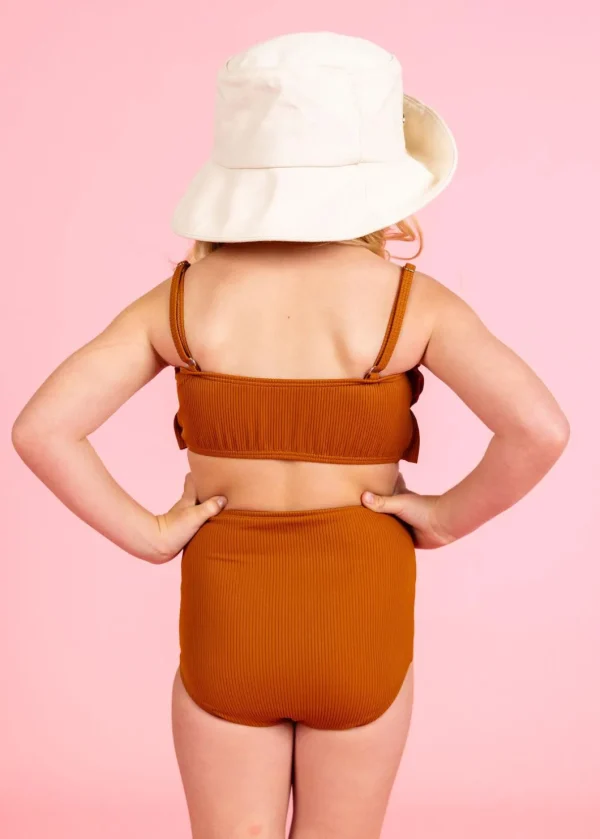 Ribbed Caramel | Mini High-Waisted Bottoms