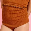 Ribbed Caramel | Youth Smocked Bottoms