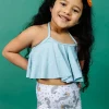 Ribbed Dusty Light Blue | Mini Swing Top