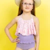 Ribbed Dusty Purple | Mini Mid-Ruffle Bottoms