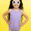Ribbed Dusty Purple | Mini Romper One-Piece