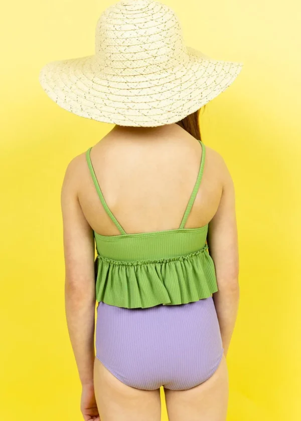 Ribbed Dusty Purple | Mini High-Waisted Bottoms
