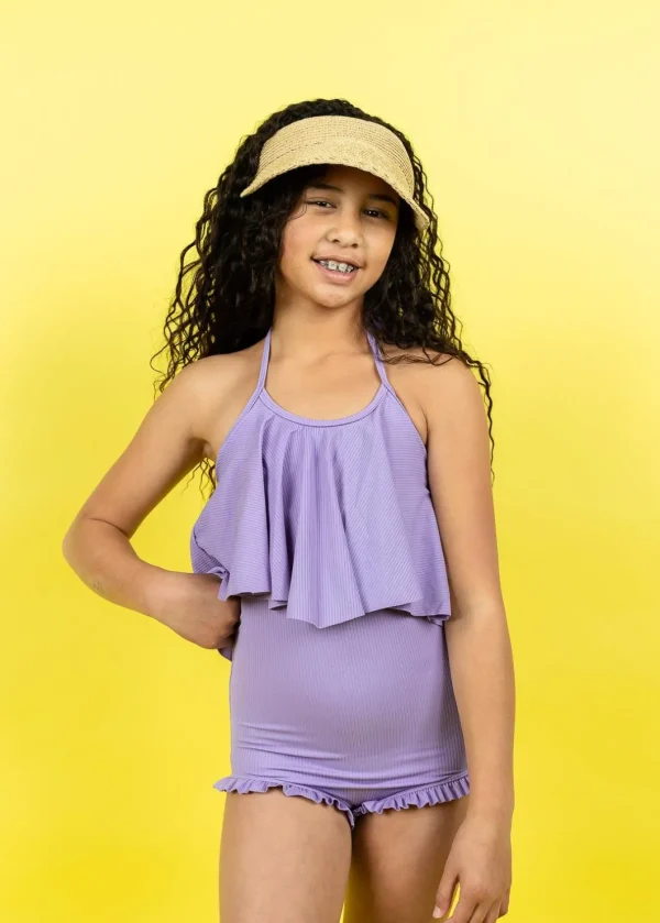 Ribbed Dusty Purple | Youth All Ruffled Up Bottoms