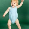 Ribbed Fresh Blue | Baby Romper One-Piece
