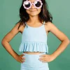 Ribbed Fresh Blue | Mini All Ruffled Up Bottoms
