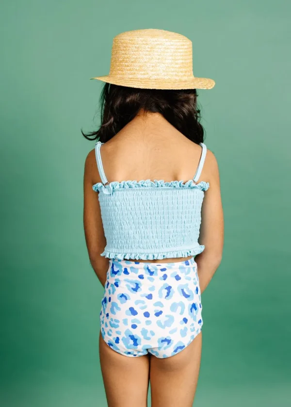 Ribbed Fresh Blue | Mini Bandeau Top