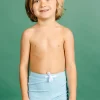 Ribbed Fresh Blue | Mini Euro Shorts