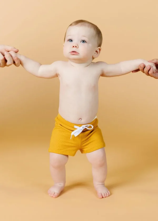 Ribbed Golden | Baby Euro Shorts