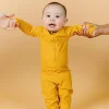 Ribbed Golden | Baby Rashguard One-Piece (Unisex)