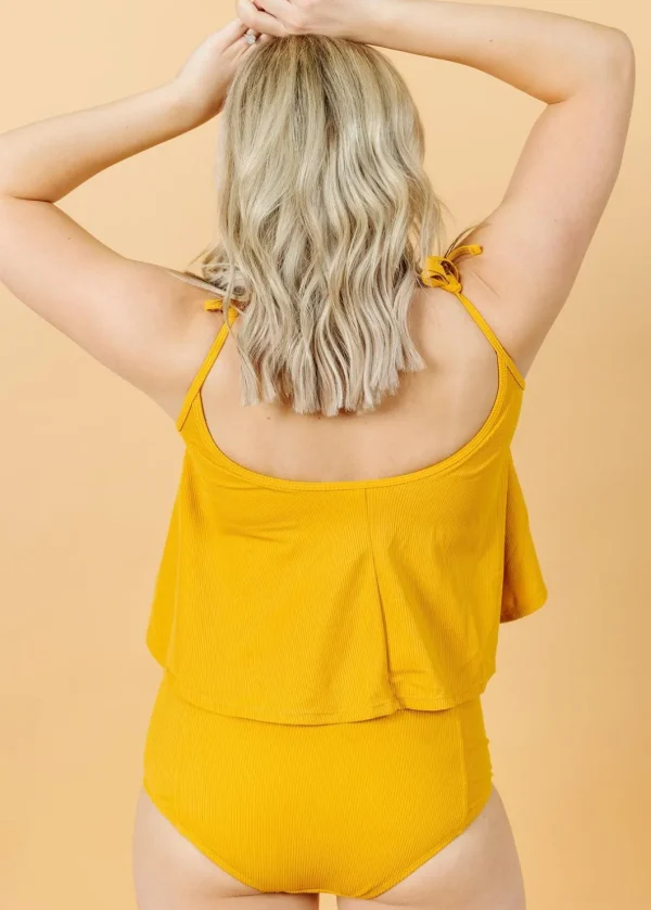 Ribbed Golden | High-Waisted Bottoms