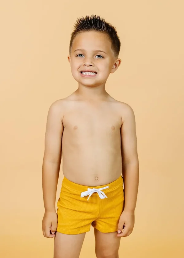 Ribbed Golden | Mini Euro Shorts