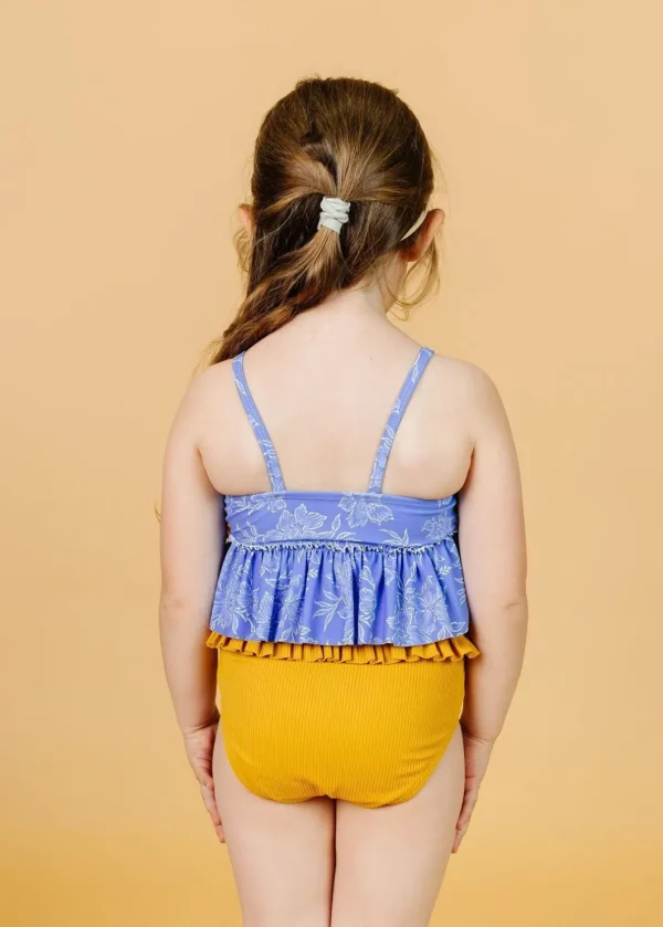 Ribbed Golden | Mini Mid-Ruffle Bottoms