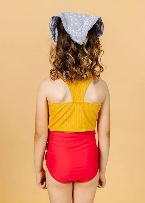 Ribbed Golden | Mini Racer Back Top
