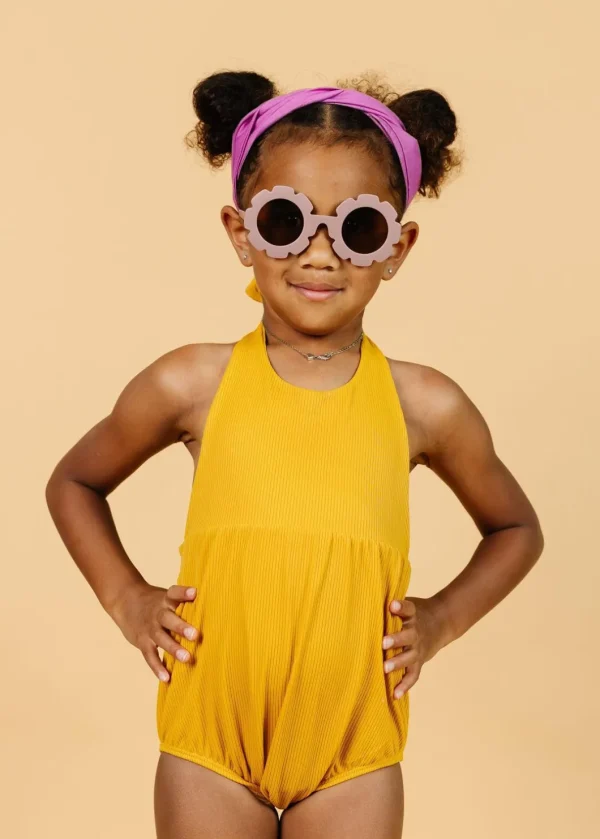 Ribbed Golden | Mini Romper One-Piece