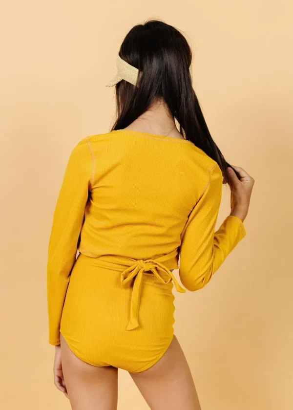 Ribbed Golden | Youth Wrap Top Rashguard