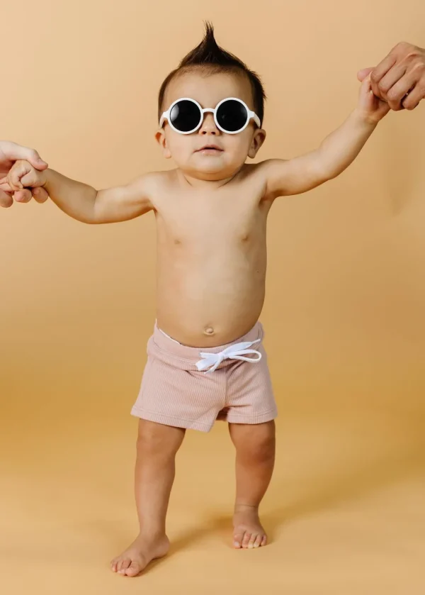 Ribbed Light Mauve | Baby Euro Shorts