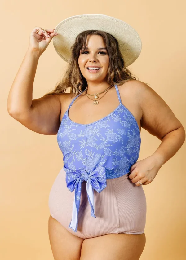 Ribbed Light Mauve | Extended High-Waisted Bottoms
