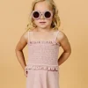 Ribbed Light Mauve | Mini Bandeau Top