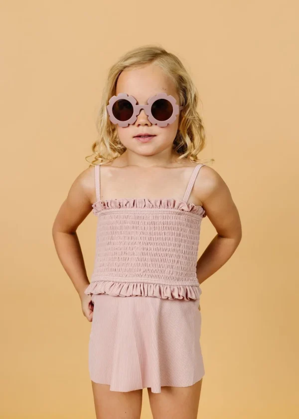Ribbed Light Mauve | Mini Bandeau Top