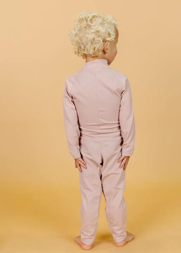 Ribbed Light Mauve | Mini Rashguard One-Piece (Unisex)