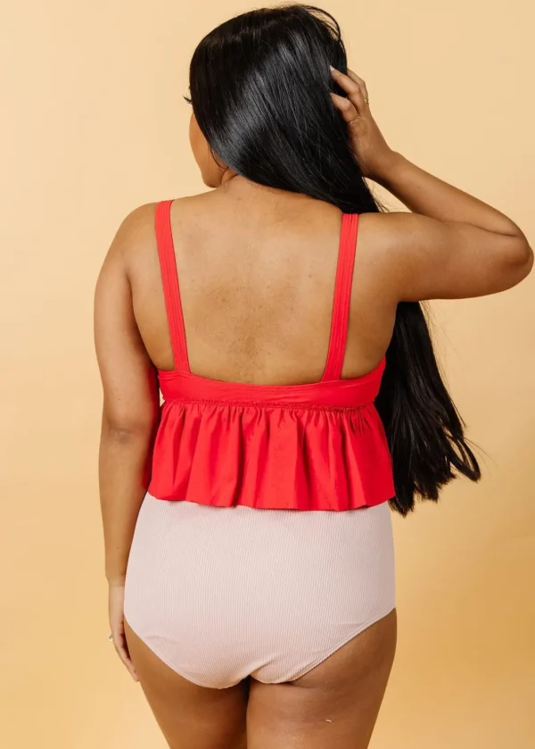 Ribbed Light Mauve | Ruched Bottoms 2.0