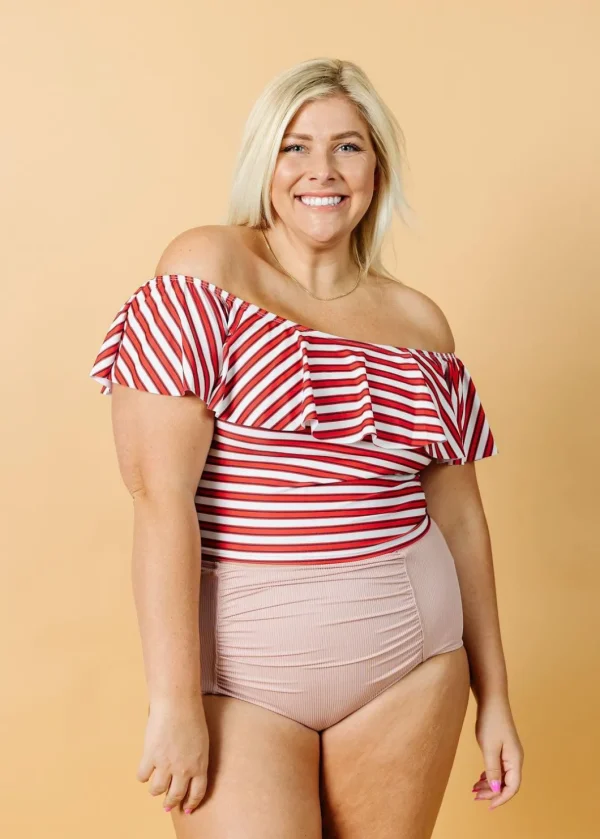 Ribbed Light Mauve | Ruched Bottoms 2.0