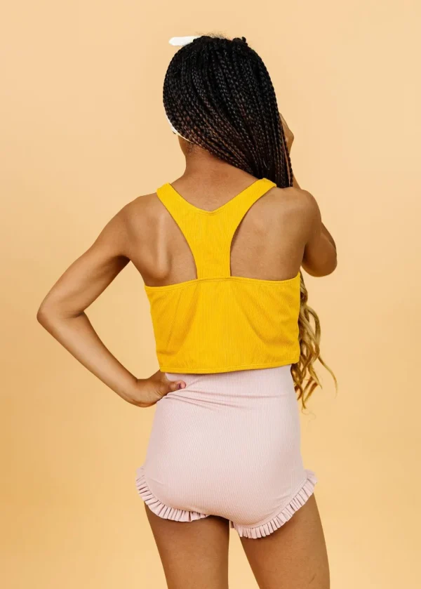 Ribbed Light Mauve | Youth All Ruffled Up Bottoms