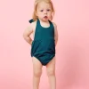 Ribbed Midnight Teal | Baby Romper One-Piece