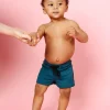 Ribbed Midnight Teal | Baby Euro Shorts
