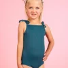 Ribbed Midnight Teal | Mini Simply One-Piece