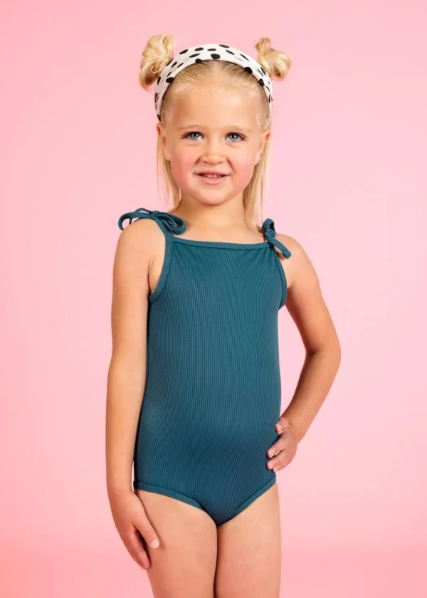 Ribbed Midnight Teal | Mini Simply One-Piece