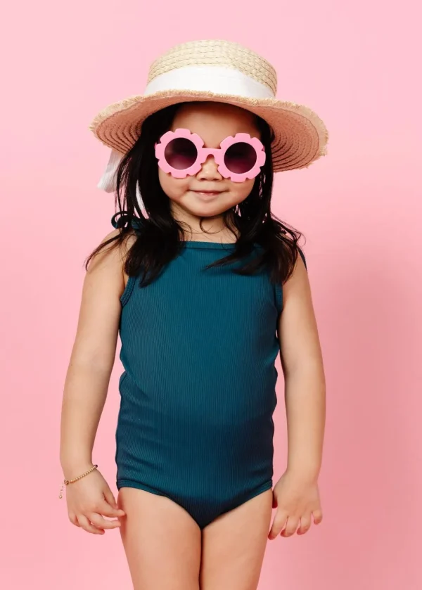 Ribbed Midnight Teal | Mini Simply One-Piece