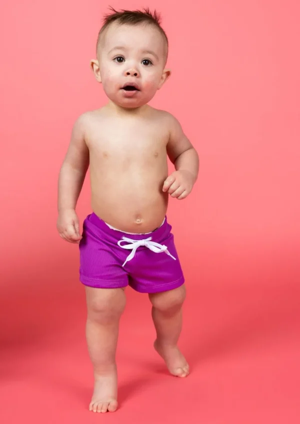 Ribbed Purple | Baby Euro Shorts