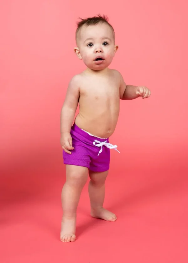 Ribbed Purple | Baby Euro Shorts
