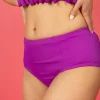 Ribbed Purple | Mid-Rise Bottoms