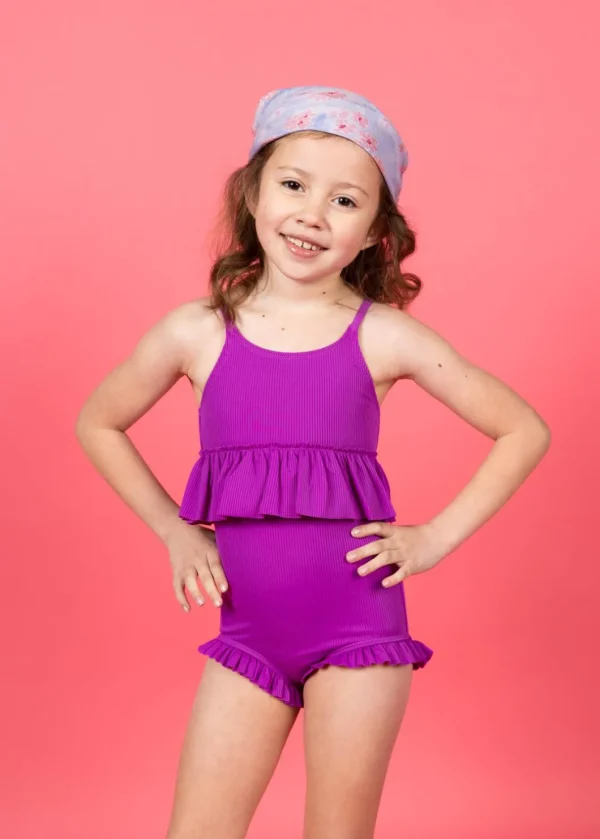 Ribbed Purple | Mini All Ruffled Up Bottoms